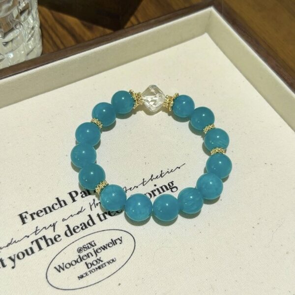 Amazonite & Clear Quartz Bracelet
